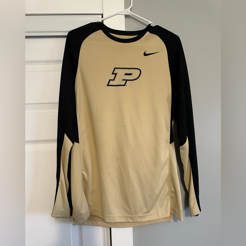 Nike Purdue Dri Fit Long Sleeve Shooting Shirt